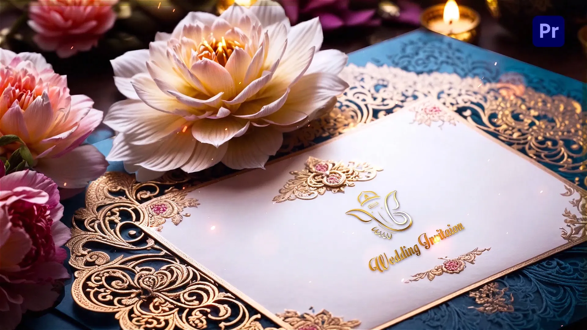 Indian Classic 3D Design Wedding Invitation Slideshow